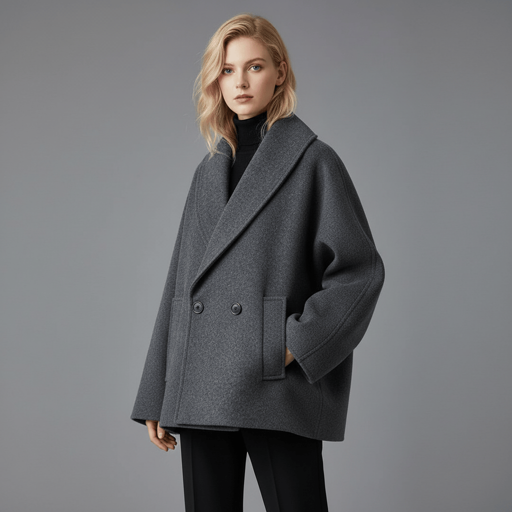 Abrigo Oversized Mujer Elegante