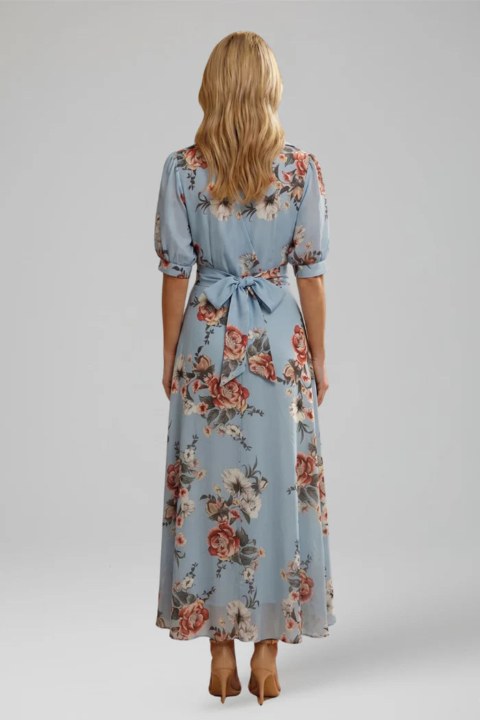 Floral V-Neck Midi Dress