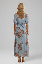 Floral V-Neck Midi Dress