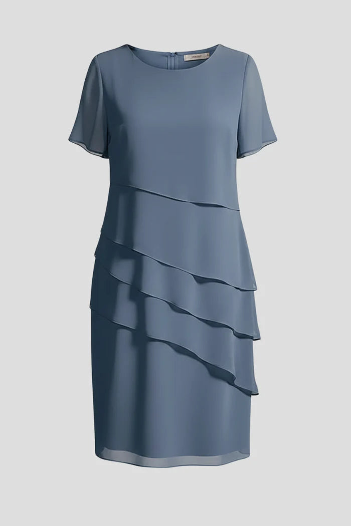 Layered Short Sleeve Dress