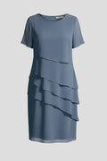 Layered Short Sleeve Dress