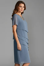 Layered Short Sleeve Dress