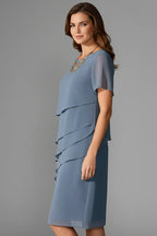 Layered Short Sleeve Dress