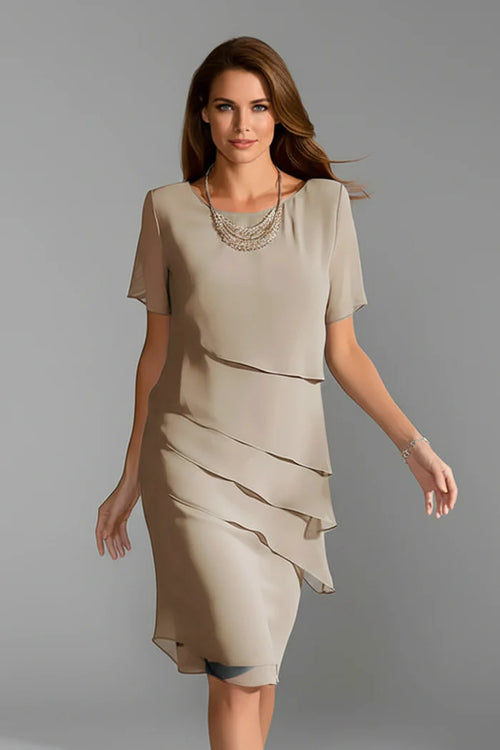Layered Short Sleeve Dress
