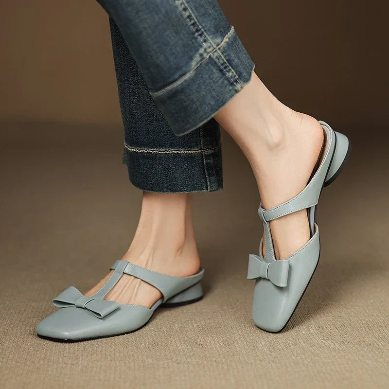Leather Slip-On Mules