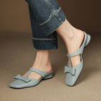 Leather Slip-On Mules