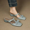 Leather Slip-On Mules