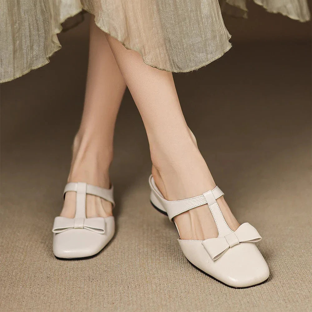 Leather Slip-On Mules
