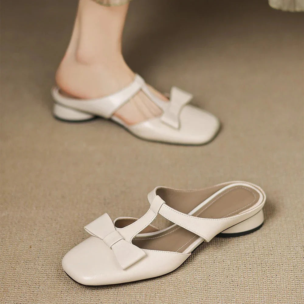 Leather Slip-On Mules