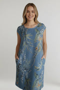 Printed Pocket Knee-Length Dress