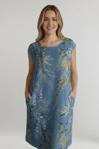 Printed Pocket Knee-Length Dress
