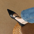 Luna Grace Leather Flats