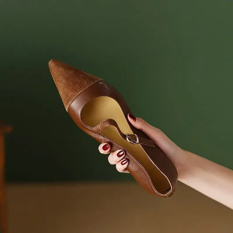 Luna Grace Leather Flats