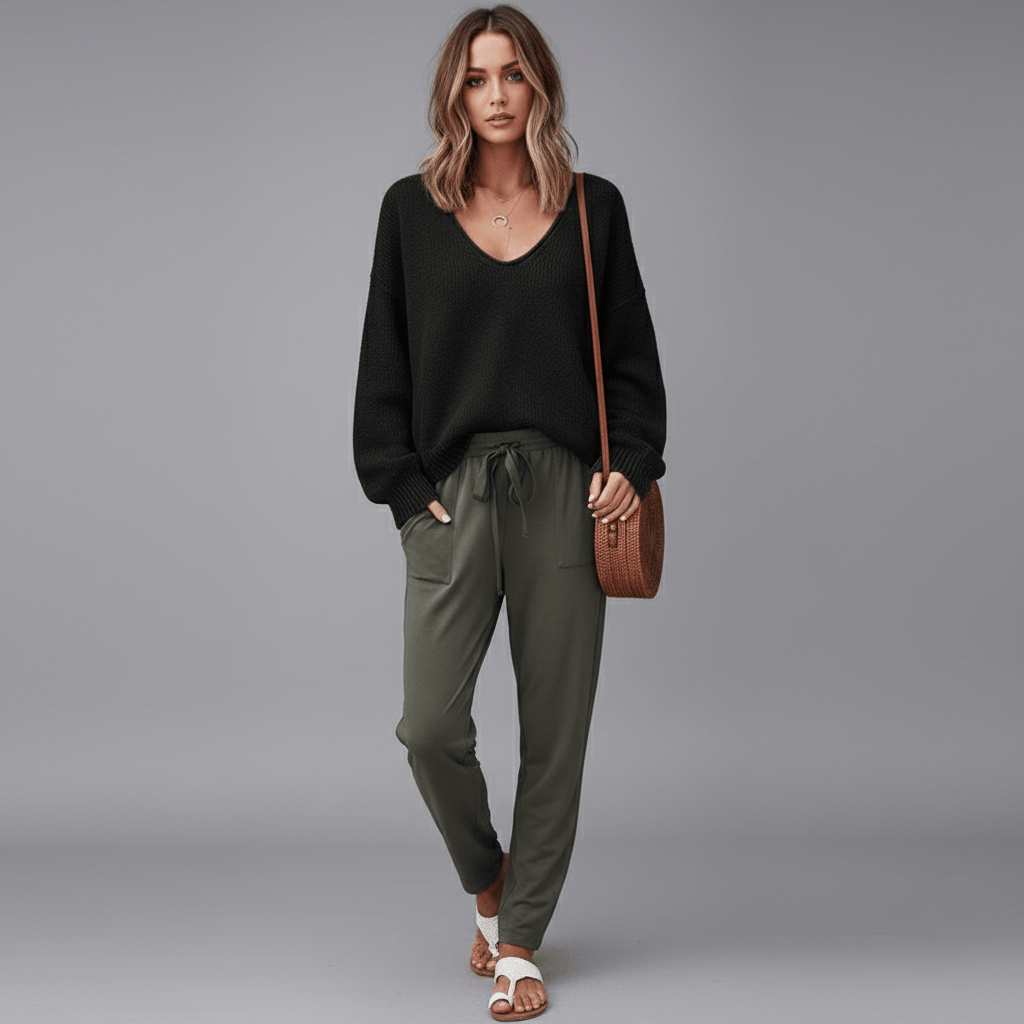 Suéter Cuello V Mujer