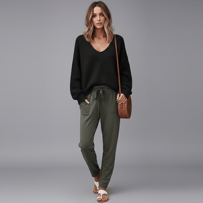 Suéter Cuello V Mujer